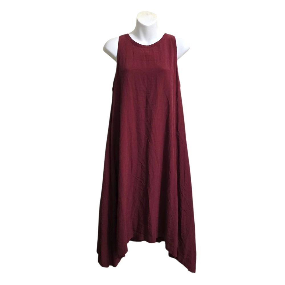 Eileen Fisher Sleeveless A-Line Knee Length Flowy Lightweight Dress Sz S